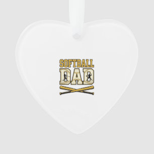 Softball-Vater Vintage-Stich Bat Grafik_1 Ornament