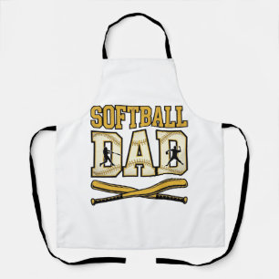 Softball-Vater Vintage-Stich Bat Grafik_1 Schürze