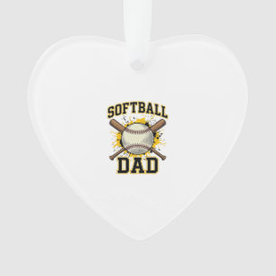 Softball-Vater Vintage-Varsity-überkreuzte-Schläge Ornament