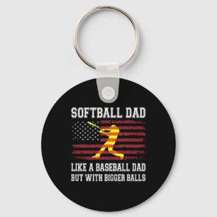 Softball-Vater wie Baseball, aber mit größeren Vät Schlüsselanhänger