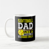 Softball-Vater wie Baseball mit größeren Balls Kaffeetasse (Links)