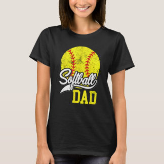 Softball-Vater wie Baseballdad mit größeren Balls T-Shirt