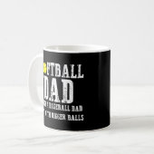 Softball-Vater wie ein Baseball, aber mit größeren Kaffeetasse (Vorderseite Links)