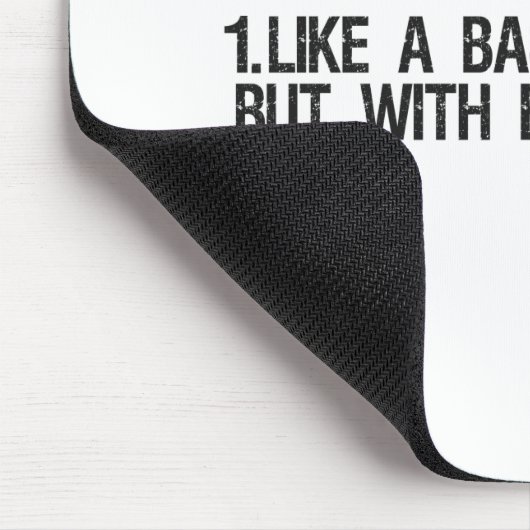 Softball-Vater wie ein Baseball, aber mit größeren Mousepad (Ecke)