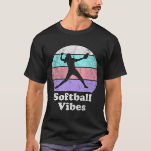 Softball Vibes Retro Vintage Mädchen oder Damen Pi T-Shirt