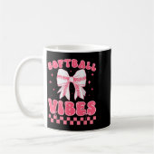 Softball Vibes Softball Couqette Groovy Softball G Kaffeetasse (Links)