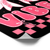 Softball Vibes Softball Couqette Groovy Softball G Poster (Ecke)