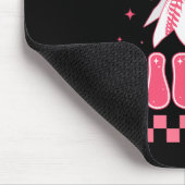 Softball Vibes Softball Kokette Groovy Softball G Mousepad (Ecke)