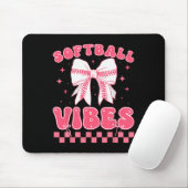 Softball Vibes Softball Kokette Groovy Softball G Mousepad (Mit Mouse)