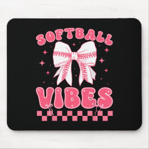 Softball Vibes Softball Kokette Groovy Softball G Mousepad