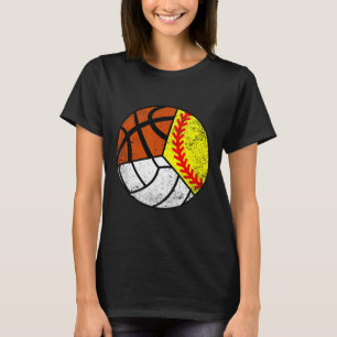 Softball Volleyball Basketball Spieler Lustiger Ba T-Shirt
