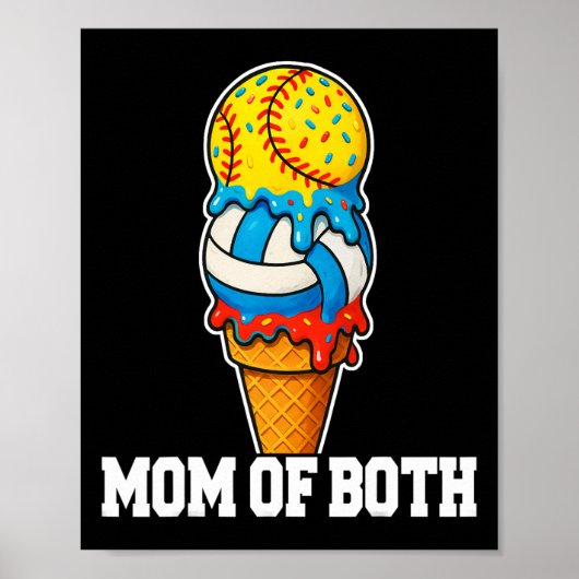 Softball-Volleyball-Mutter Eis-Drip-Sommer-Spiel Poster (Vorne)