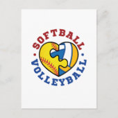 Softball Volleyball Postkarte (Vorderseite)