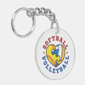Softball Volleyball Schlüsselanhänger (Vorderseite links)