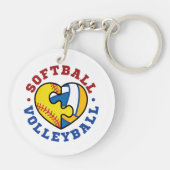 Softball Volleyball Schlüsselanhänger (Rückseite)