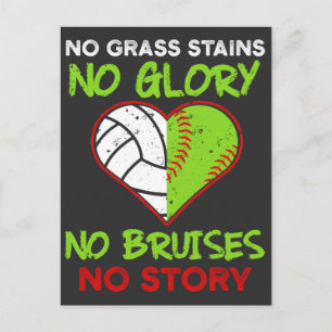 Softball-Volleyball-Spielerin verletzt Athleten Postkarte