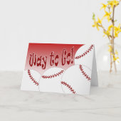 Softball - Weg zu gehen! Glückwunsch! Phantastisch Karte (Gelbe Blume)