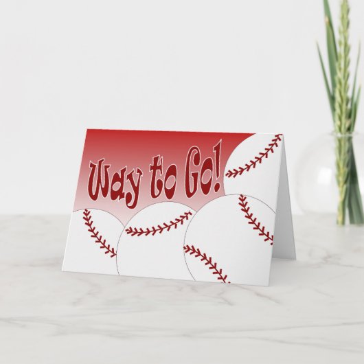 Softball - Weg zu gehen! Glückwunsch! Phantastisch Karte (Vorderseite)