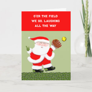 Softball-Weihnachten Feiertagskarte
