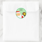 Softball-Weihnachtsgeschenk Runder Aufkleber (Tasche)