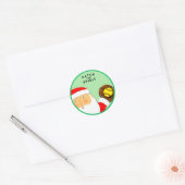 Softball-Weihnachtsgeschenk Runder Aufkleber (Umschlag)
