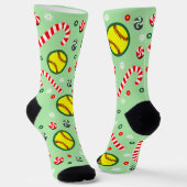 Softball-Weihnachtsgeschenke Socken (Gewinkelt)