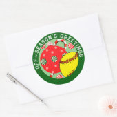 Softball Weihnachtsgeschenke Stickers (Umschlag)