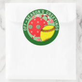 Softball Weihnachtsgeschenke Stickers (Tasche)