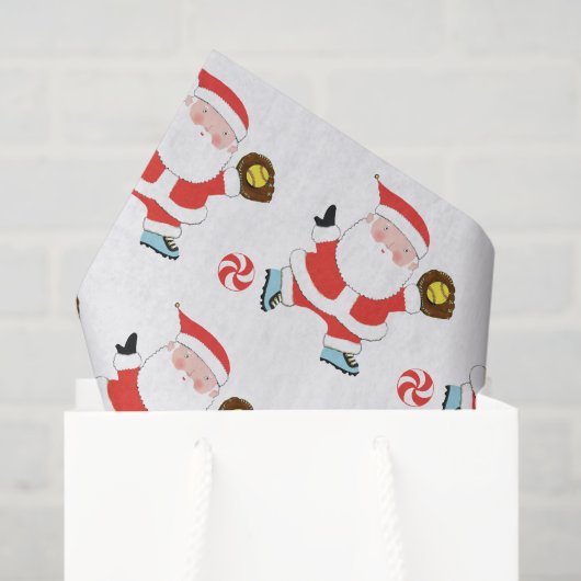 Softball Weihnachtsgeschenkpapier Seidenpapier (Geschenktüte)