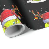 Softball Weihnachtsmannmütze Reindee Weihnachtsleu Geschenkpapier (Rolleneckpunkt)
