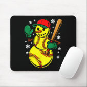 Softball Weihnachtsmannmütze Snowman Xmas Funny So Mousepad (Mit Mouse)
