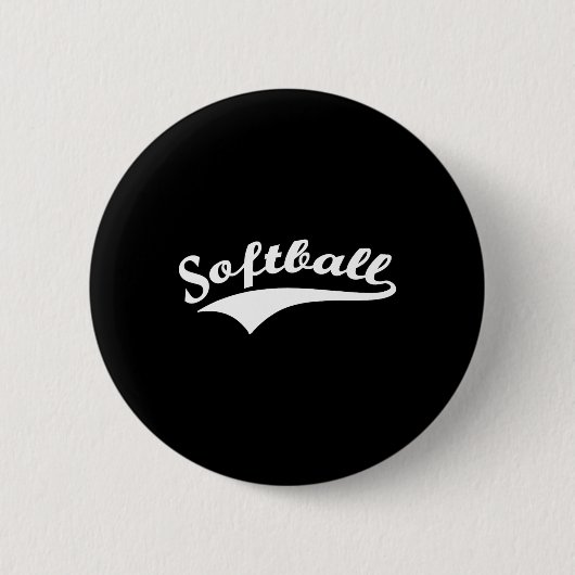 Softball-Wort-Schulteam-Spieler Freizeitweich Button (Vorderseite)