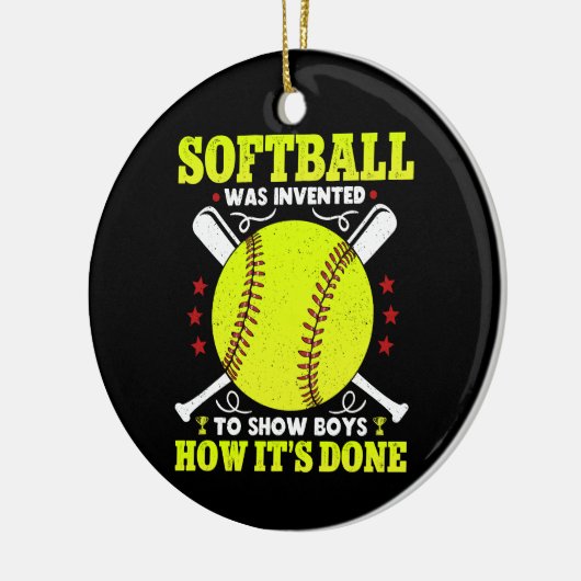 Softball wurde erfunden, um Jungen zu zeigen, wie Keramik Ornament (Links)