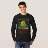 Softball Xmas Tree Ugly Santa Softball Christmas T-Shirt (Vorne ganz)