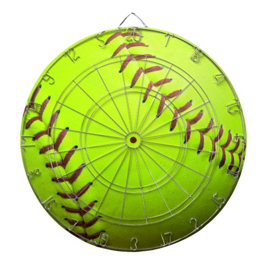 Softball Yellow Fast Pitch 8U 10U 12U Dartboard Dartscheibe (vorne)