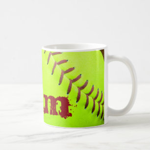 Softball Yellow Fast Pitch 8U 10U Kaffee Cup Tasse