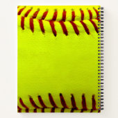 Softball Yellow Softball Sportteam Coach Notizblock (Rückseite)