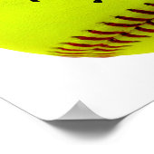 Softball Yellow Softball Sportteam Coach Poster (Ecke)