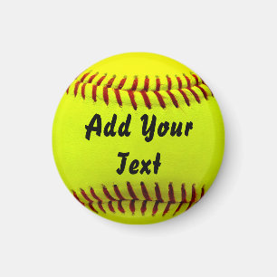 Softball Yellow Softball Sportteam-Trainer Magnet