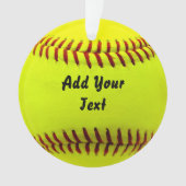 Softball Yellow Softball Sportteam-Trainer Ornament (Vorderseite)