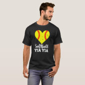 Softball Yia Yia Softball Heart Grandma YiaYia T-Shirt (Vorne ganz)