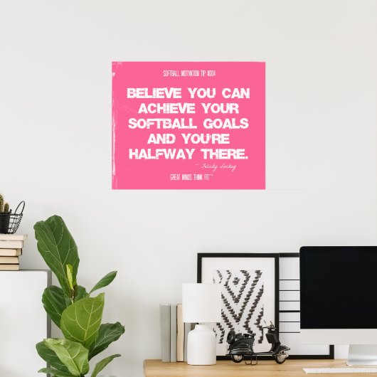 Softball-Zitate in Threads 004 Poster (Heimbüro)