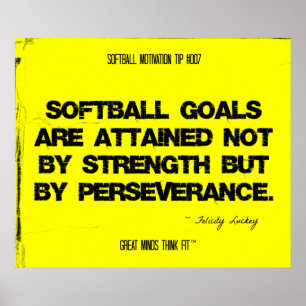 Softball-Zitate in Threads 007 Poster