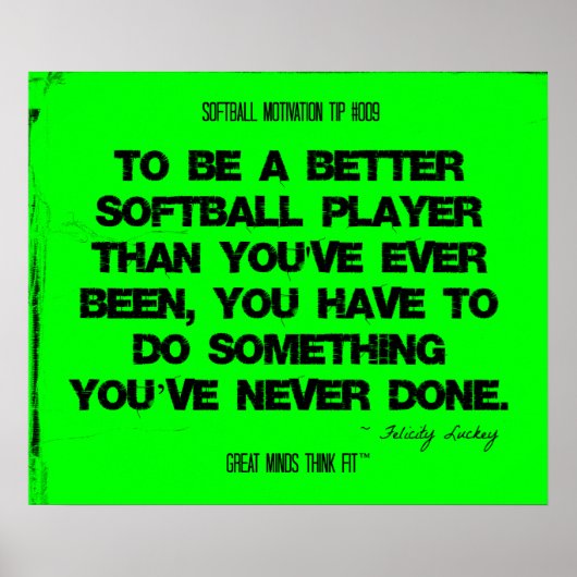 Softball-Zitate in Threads 009 Poster (Vorne)