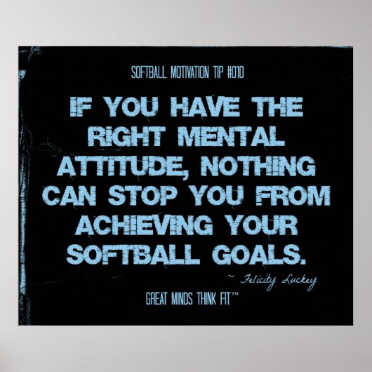 Softball-Zitate in Threads 010 Poster (Vorne)