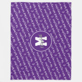 Softballfeld glücklich Platz lila Weiß JEDE Farbe Fleecedecke (Vorderseite)
