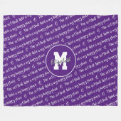 Softballfeld glücklich Platz lila Weiß JEDE Farbe Fleecedecke (Vorderseite (Horizontal))