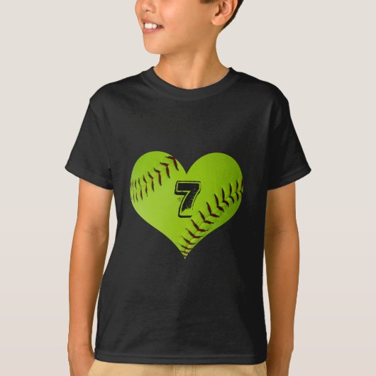 Softballherz T - Shirt (Vorderseite)