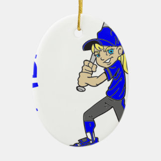 SOFTBALLMÄDCHEN KERAMIKORNAMENT