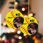 Softballname Jersey Nummer Foto Keepake Keramik Ornament